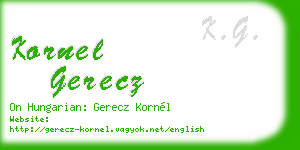 kornel gerecz business card